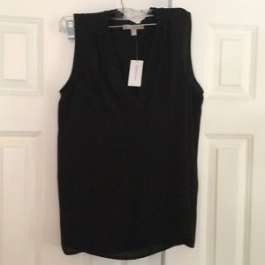 Black semi sheer sleeveless top